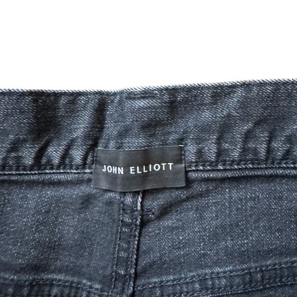 John Elliott Charcoal Grey Wash Skinny Distressed Jeans - M062 - Picture 5 of 10